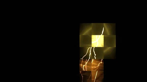 Lightning Dan Abstrak Badai Petir Digital Rendering — Stok Foto