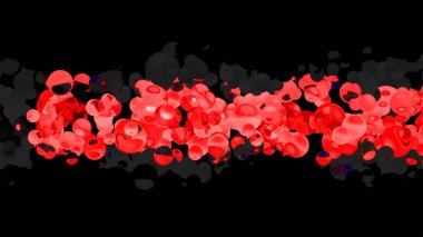 Parıldayan Vibrant Küreler Soyut Arkaplan Dijital Hazırlama