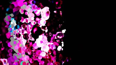 Parıltılı Canlı Küreler Soyut Arkaplan Dijital Renderingv