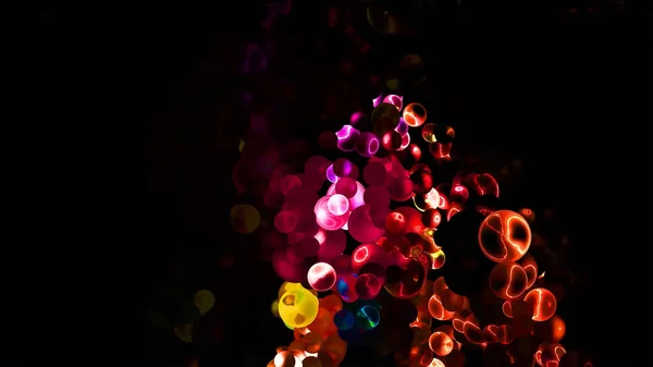 Glitervibrant Spheres Abstract Background Digital Rendering — 스톡 사진