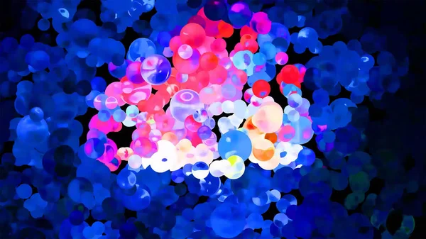 Glitervibrant Spheres Abstract Background Digital Rendering — 스톡 사진