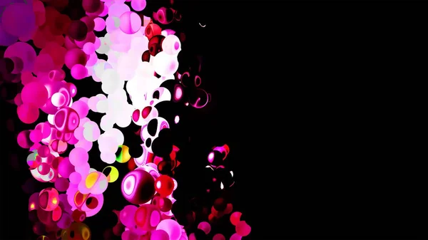Glitter Vibrant Spheres Abstraktní Pozadí Digitální Vykreslování — Stock fotografie