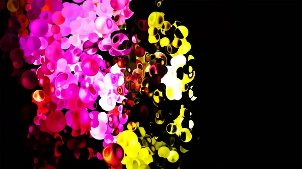 Glitter Vibrerande Sfärer Abstrakt Bakgrund Digital Renderingv — Stockfoto