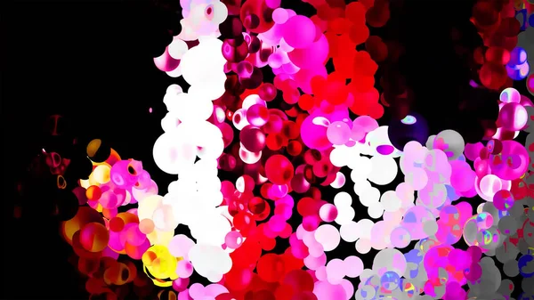 Esferas Vibrantes Brilho Fundo Abstrato Renderingv Digital — Fotografia de Stock