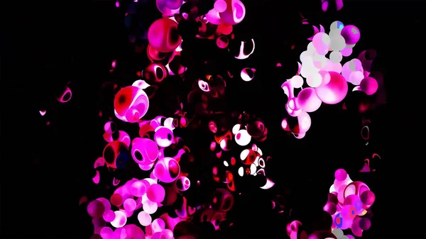 Блиск Яскравих Сфер Абстрактний Фон Цифровий Рендерингв — стокове фото