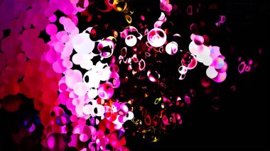 Parıltılı Canlı Küreler Soyut Arkaplan Dijital Renderingv