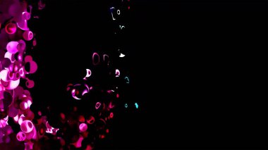 Parıltılı Canlı Küreler Soyut Arkaplan Dijital Renderingv