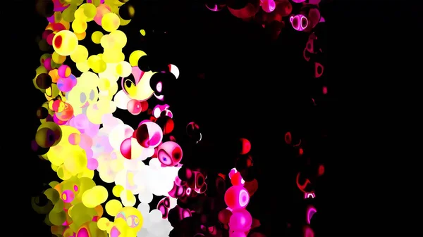 Glitter Vibrant Spheres Abstrakt Background Digital Renderingv — Stock fotografie