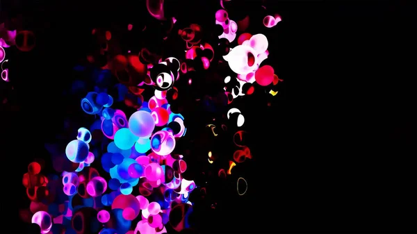 Glitter Vibrant Spheres Abstract Background Digital Renderingv — Stock Photo, Image