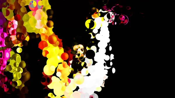 Esferas Vibrantes Brilho Fundo Abstrato Renderingv Digital — Fotografia de Stock