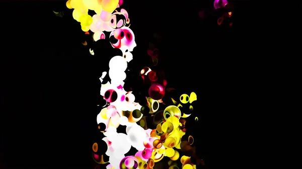 Sfere Vibranti Glitter Sfondo Astratto Renderingv Digitale — Foto Stock