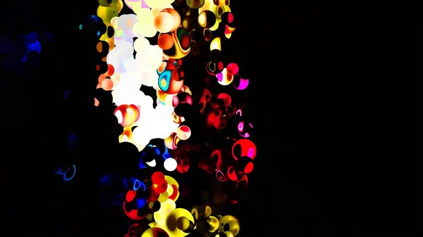 Glitter Vibrant Spheres Abstrakter Hintergrund Digital Renderingv — Stockfoto