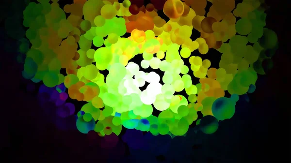 Glitter Vibrant Spheres Abstract Background Digital Renderingv — 스톡 사진