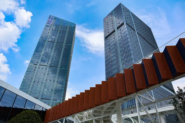 Modern Building Circular Flyover Both One City China — Stockfoto