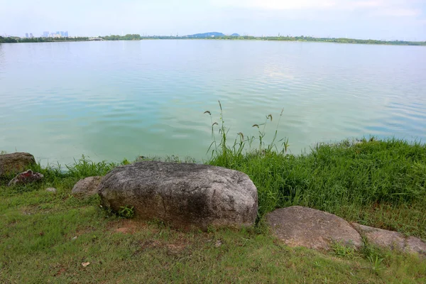 Est Une Belle Vue Sur Parc Chine Avec Beaux Lacs — Photo