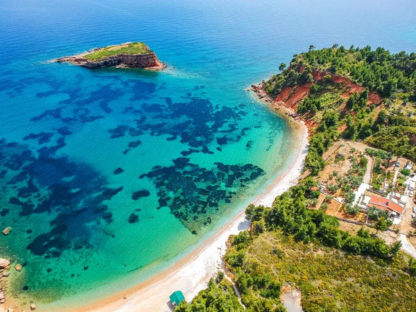 Spiaggia Maestosa Kokkinokastro Nell Isola Alonnisos Grecia — Foto Stock