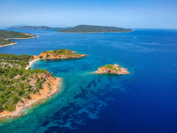 Majestosa Praia Kokkinokastro Ilha Alonnisos Grécia — Fotografia de Stock