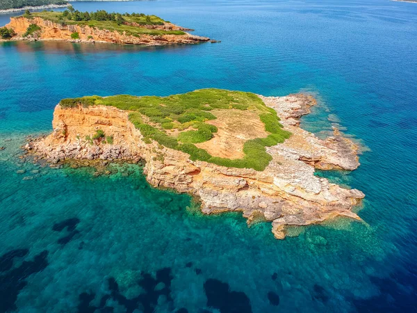 Величественный Пляж Кинокастро Острове Алоннисос Греция — стоковое фото