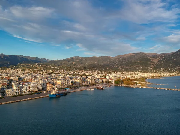 Veduta Aerea Sulla Città Balneare Kalamata Messinia Grecia — Foto Stock