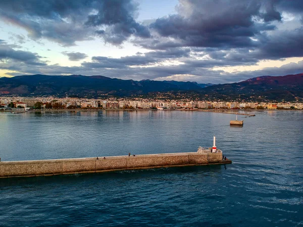 Veduta Aerea Sulla Città Balneare Kalamata Messinia Grecia — Foto Stock