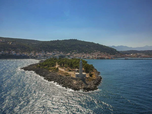 Gökyüzü Manzaralı Deniz Kenti Gytheio Lakonia Moreloponnese Yunanistan Avrupa — Stok fotoğraf