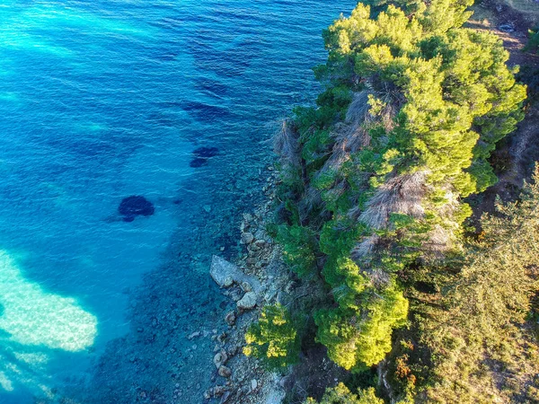 欧洲Alonnisos岛Chrysi Milia海滩全景 — 图库照片
