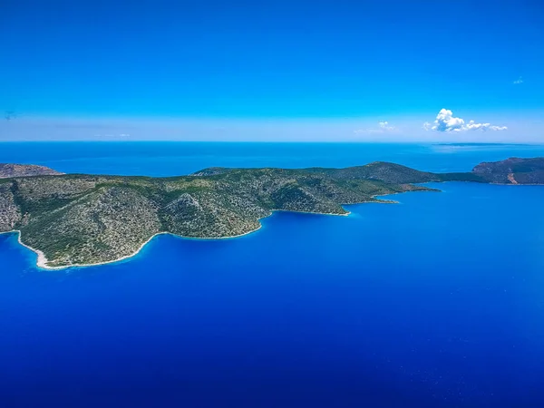 Vista Panorâmica Aérea Ilha Peristera Localizada Perto Alonnisos Sporades Grécia — Fotografia de Stock