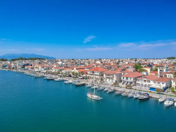 Veduta Panoramica Aerea Del Famoso Porto Preveza Delle Barche Primavera — Foto Stock