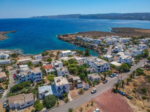 Vista Aérea Del Pintoresco Pueblo Avlemonas Avlemon Isla Citera Grecia —  Fotos de Stock