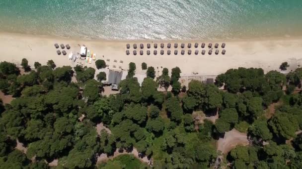 Повітряний Вид Над Пляжем Кукукунарс Острові Скіафос Споад Магнезія Греція — стокове відео