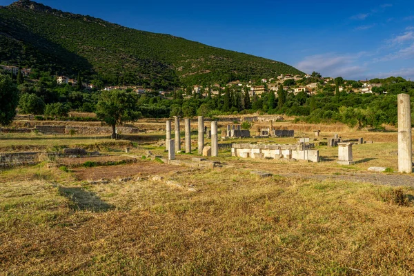 メッシーニ ギリシャ 6月20 2021 古代メセネ遺跡遺跡 ペロポネソス ギリシャ 古代ギリシャで最も保存状態の良い都市の一つで 目に見える遺跡は紀元前4世紀より前に遡る — ストック写真