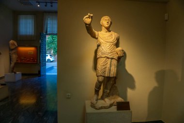 Messene, Yunanistan, 20 Haziran 2021: Yunanistan 'ın Messenia kentindeki antik Messene arkeolojik sahasında arkeolojik bulgular