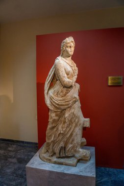 Messene, Yunanistan, 20 Haziran 2021: Yunanistan 'ın Messenia kentindeki antik Messene arkeolojik sahasında arkeolojik bulgular