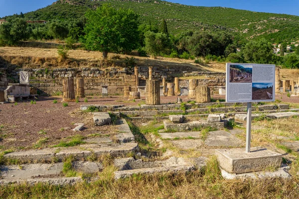 メッシーニ ギリシャ 6月20 2021 古代メセネ遺跡遺跡 ペロポネソス ギリシャ 古代ギリシャで最も保存状態の良い都市の一つで 目に見える遺跡は紀元前4世紀より前に遡る — ストック写真