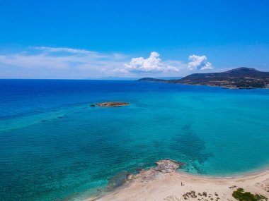 Yunanistan 'ın Laconia kentindeki en eski batık Pavlopetri şehri üzerinde ikonik hava manzarası. Yaklaşık 5000 yaşındaki Pavlipetri Akdeniz 'in en eski şehridir..