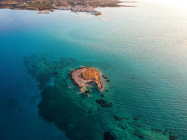 Vista Aérea Icônica Sobre Mais Antiga Cidade Perdida Submersa Pavlopetri — Fotografia de Stock