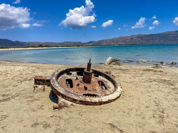 Seaside view by the Prehistoric Cemetery of oldest submerged lost city of Pavlopetri in Laconia, Greece. About 5,000 years old. It is the oldest city in the Mediterranean sea.