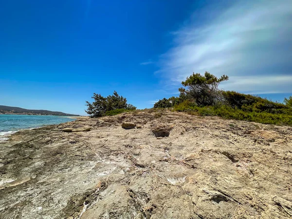 Seaside View Prehistoric Cemetery Oldest Submerged Lost City Pavlopetri Laconia — Stock Photo, Image