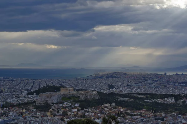 Symbolbild Der Akropolis Von Athen Griechenland — Stockfoto