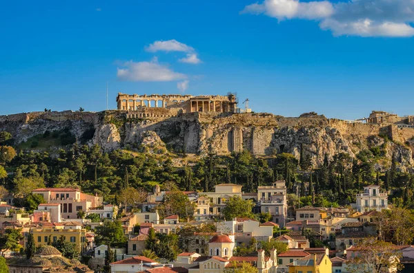Ikonický Pohled Akropolis Aténách Řecko — Stock fotografie