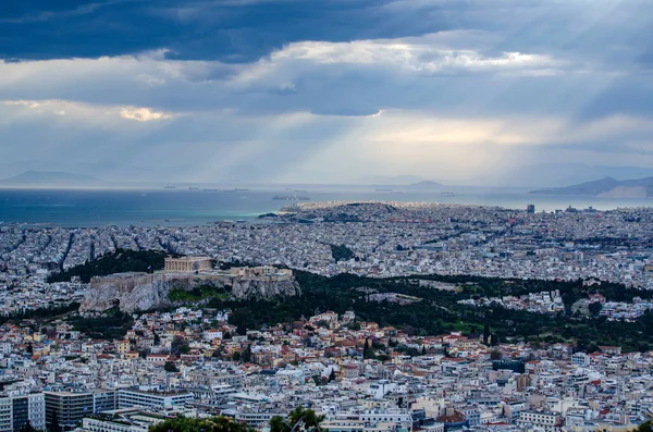 Symbolbild Der Akropolis Von Athen Griechenland — Stockfoto