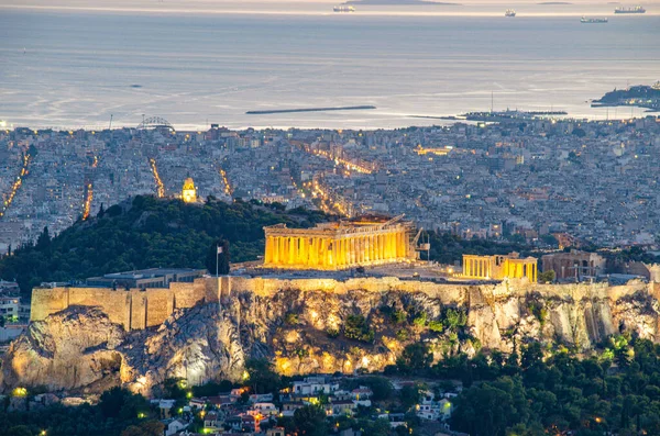 Symbolbild Der Akropolis Von Athen Griechenland — Stockfoto