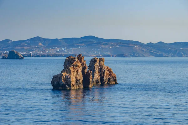 Famose Rocce Portes Visibile Formazione Rocciosa Vicino All Isola Paros — Foto Stock