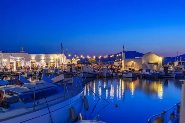 Iconic View Picturesque Seaside Village Naousa Island Paros Cyclades Greece — Stock Fotó