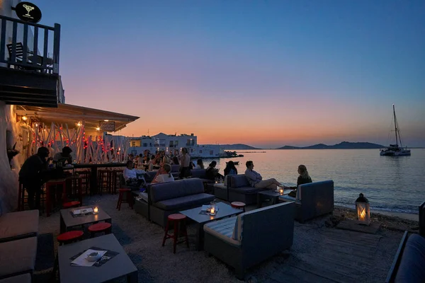 Paros Cyclades Greece June 2017 Night View While Walking Picturesque — Stock Photo, Image