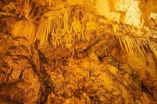 Antiparos Greece June 2017 Famous Cave Antiparos Hudge Atmospheric Cave — Stock Photo, Image