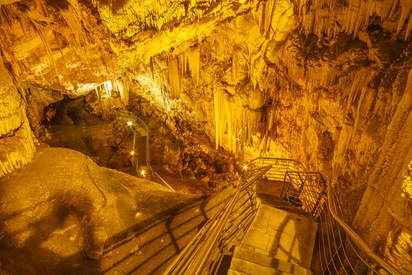 Antiparos Greece June 2017 Famous Cave Antiparos Hudge Atmospheric Cave —  Fotos de Stock