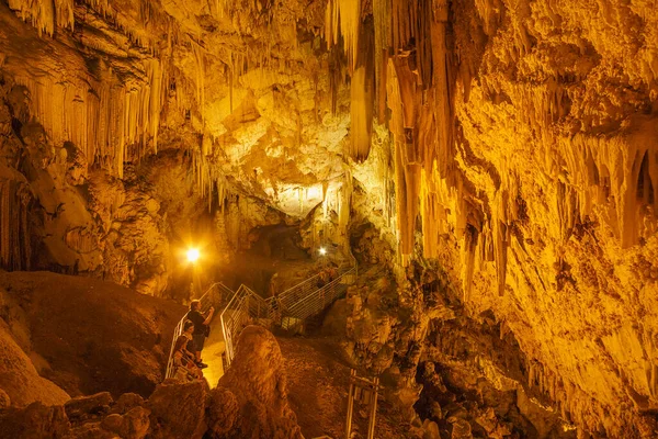 Antiparos Greece June 2017 Famous Cave Antiparos Hudge Atmospheric Cave —  Fotos de Stock