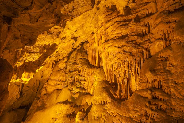 Antiparos Greece June 2017 Famous Cave Antiparos Hudge Atmospheric Cave —  Fotos de Stock