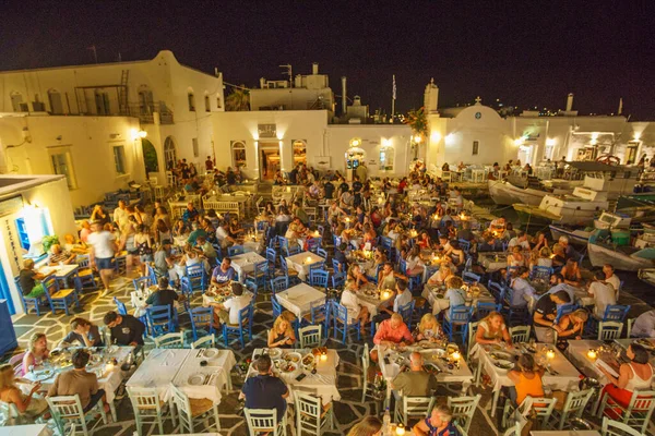 Paros Cyclades Greece June 2017 Night View While Walking Picturesque — Stock Photo, Image